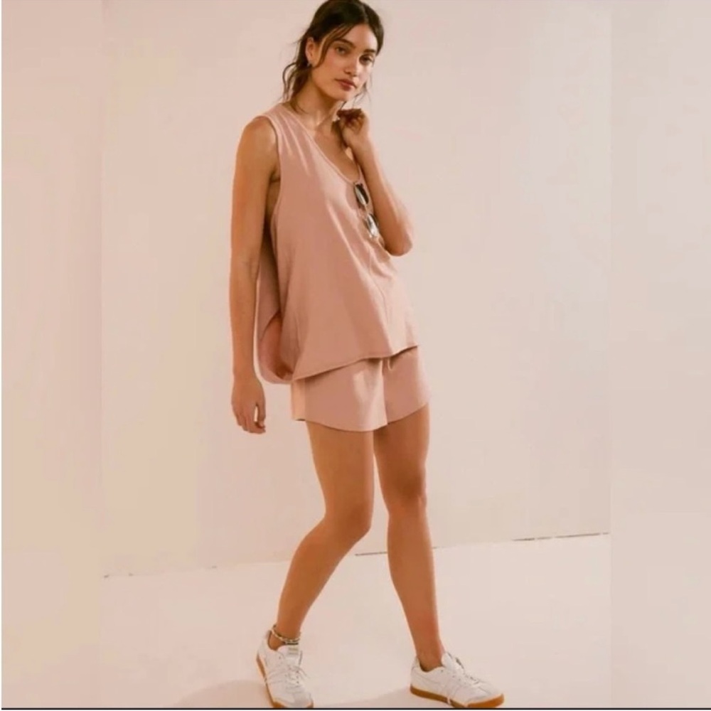 NWOT Free People Beach Santana Co-Ord Top Short Set Size Small Color Tuscany